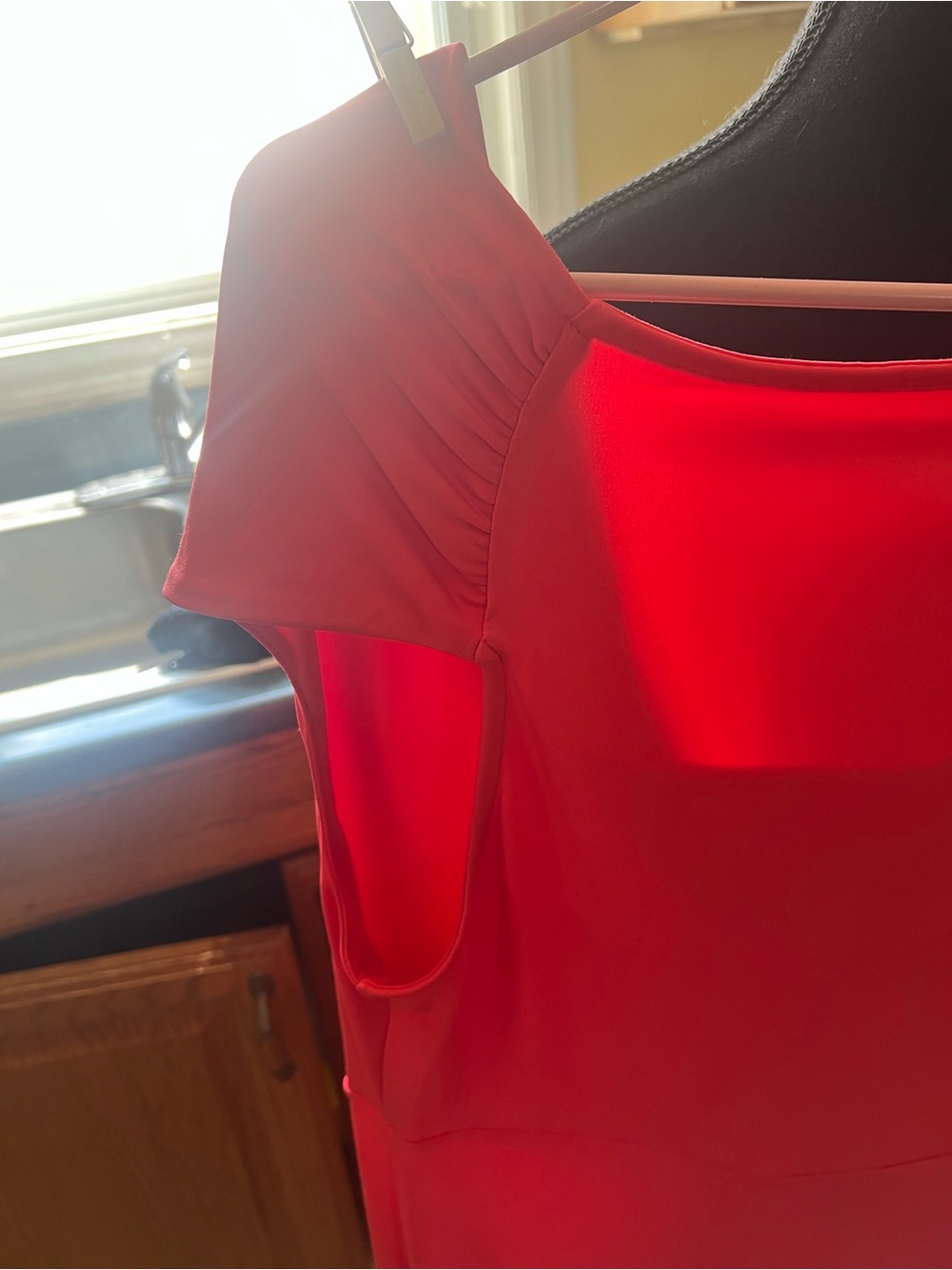 Old Navy Red one shoulder Midi Dress - Picture 4 of 9
